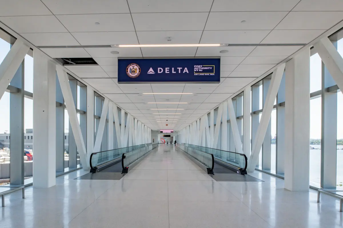 People movers at LaGuardia terminal