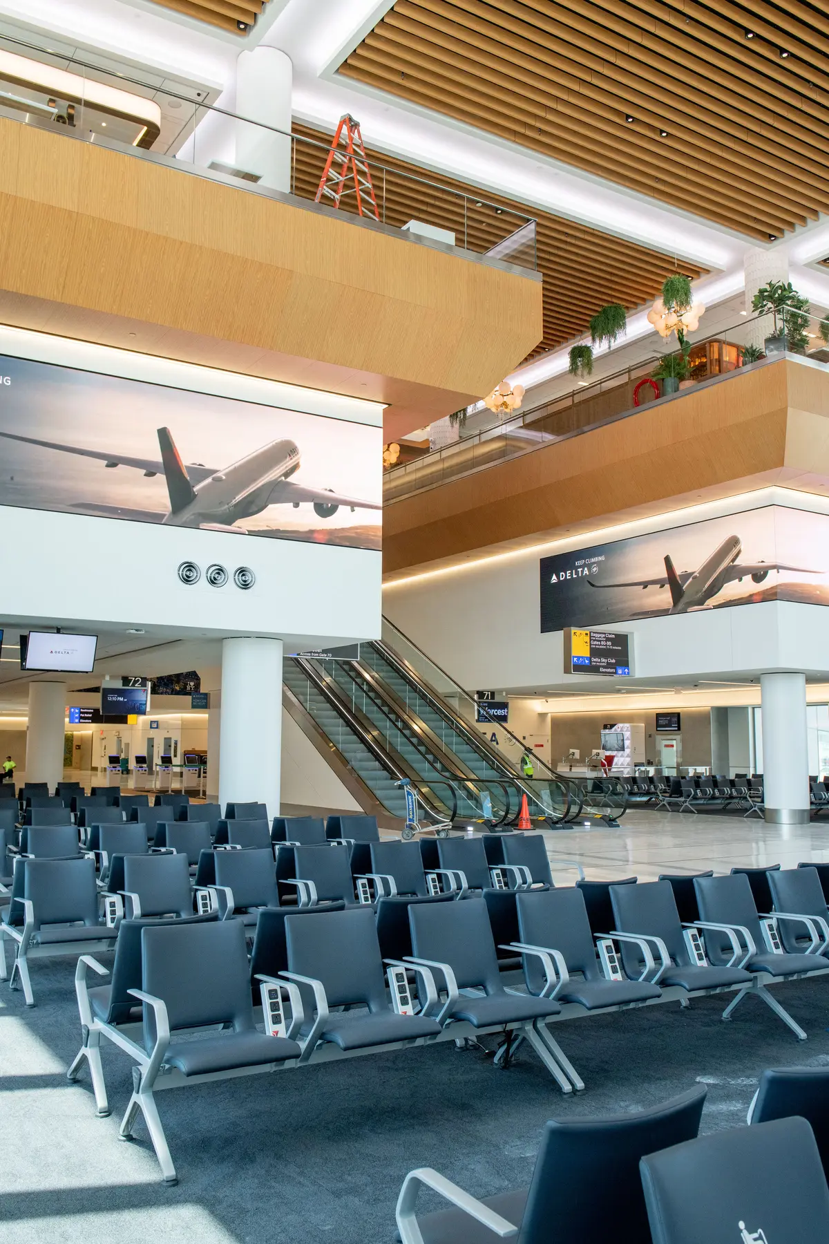 Waiting area at Delta's terminal at LaGuardia 