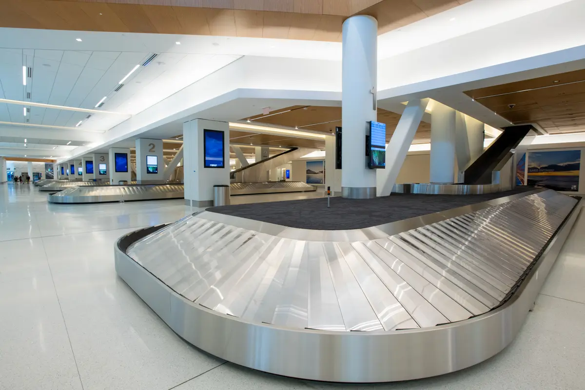 Baggage claim area at Delta's terminal at LaGuardia