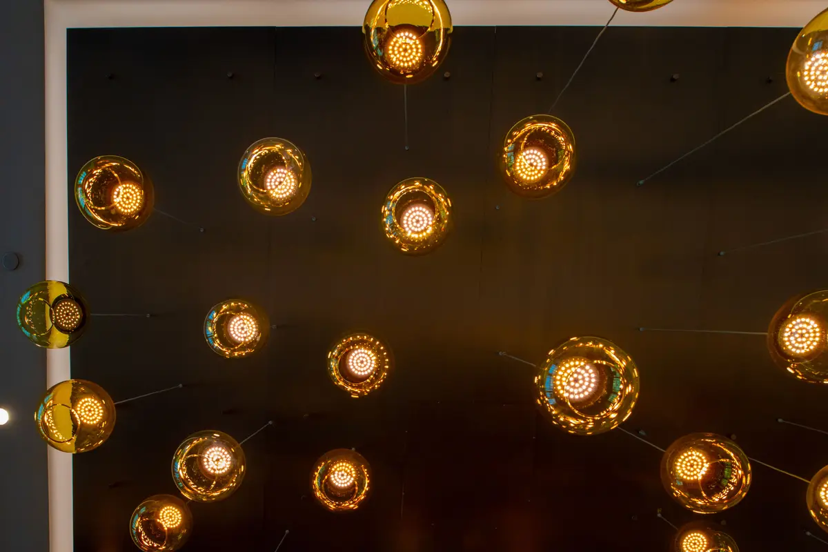 Art installation by Virginia Overton in the atrium of Delta's new LGA terminal