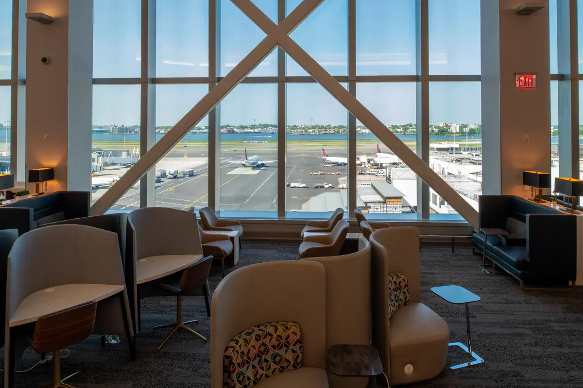 Waiting area at Delta's terminal at LaGuardia