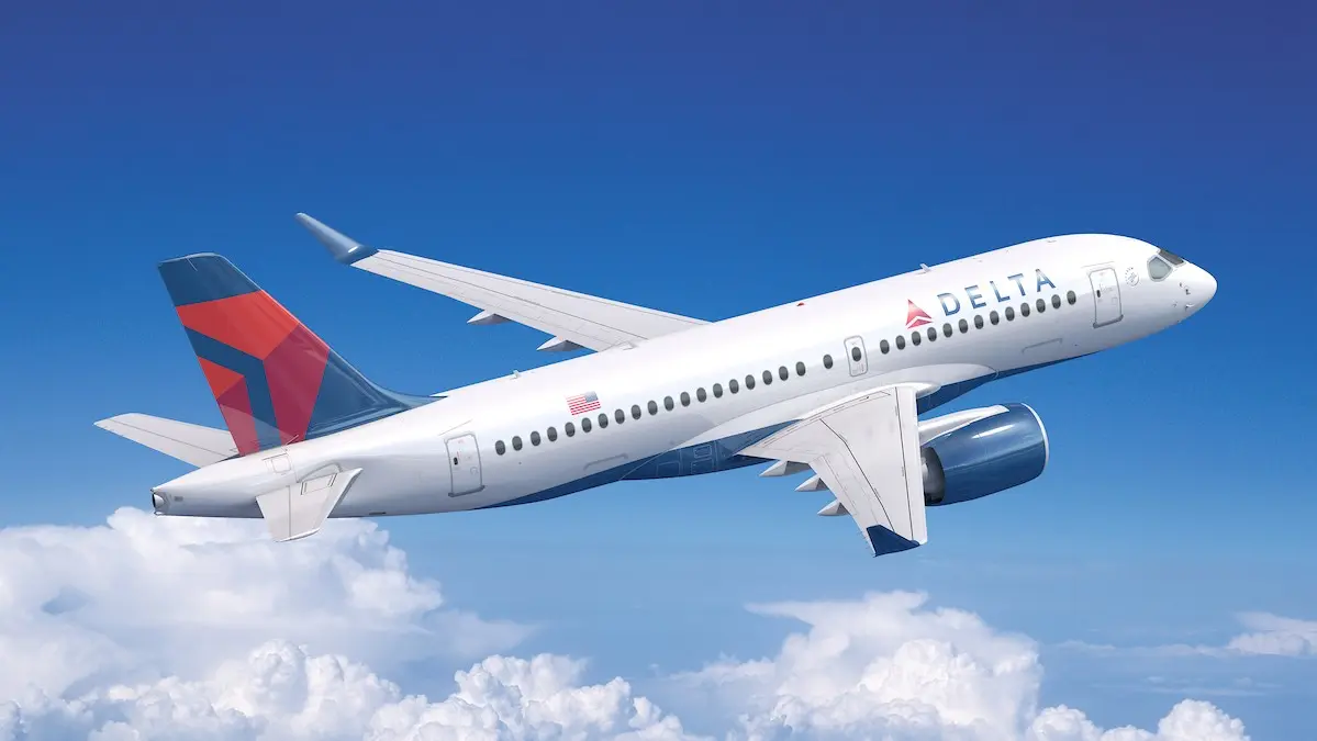 Airbus 220-100 in flight