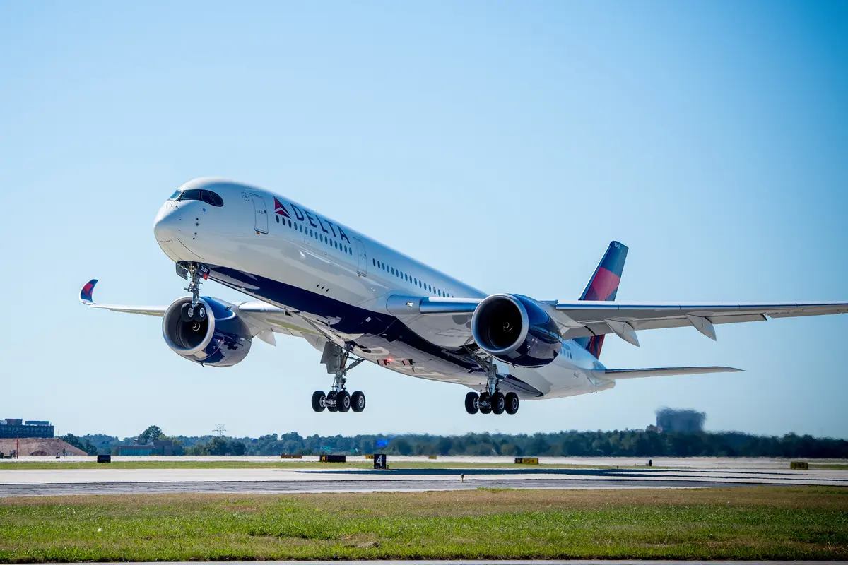 Airbus A350 on takeoff