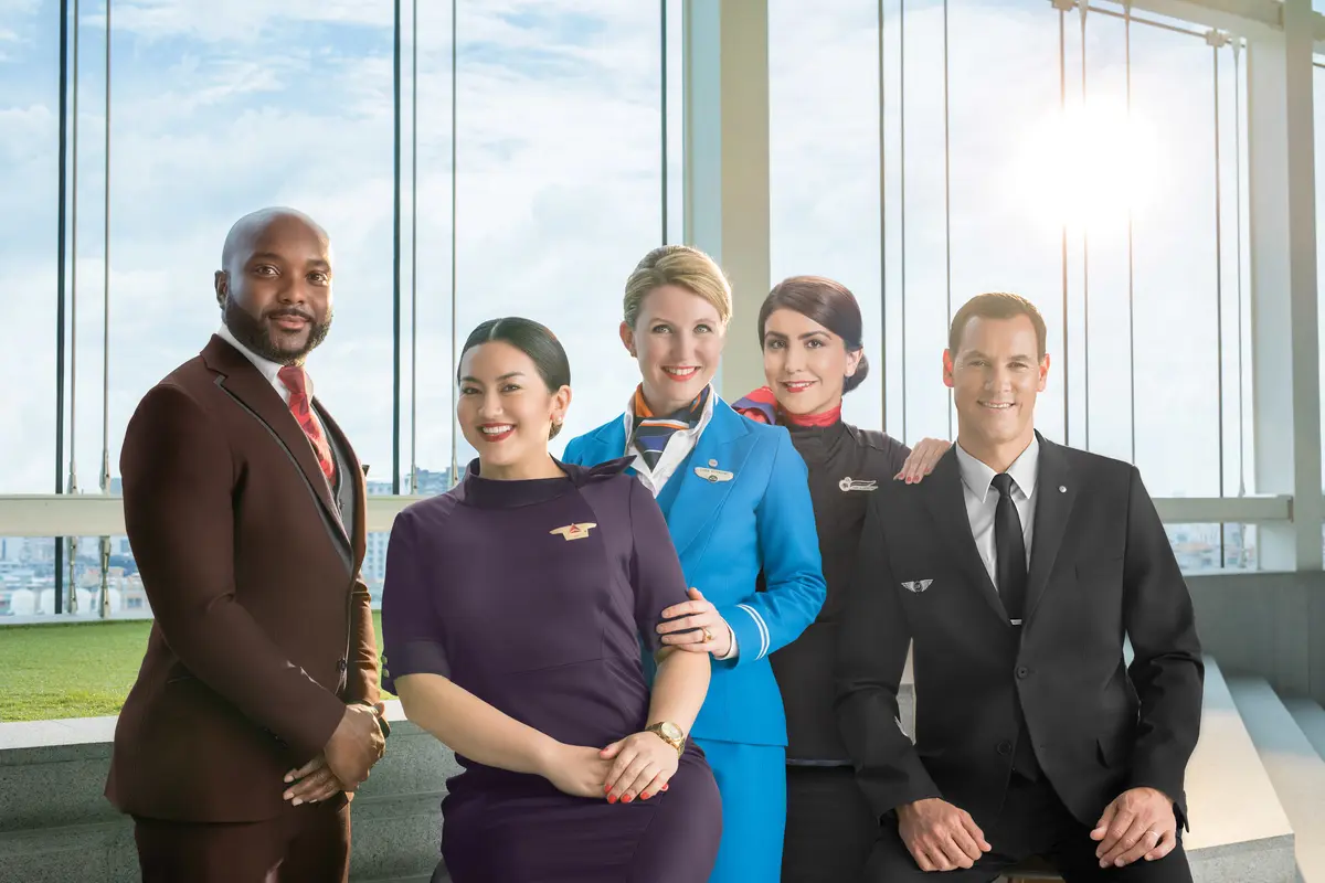 Flight attendants from Delta's global partners
