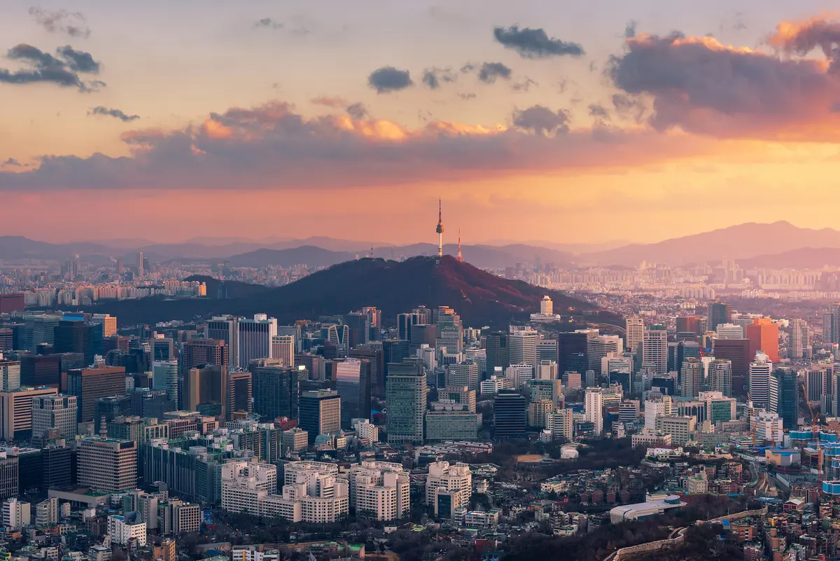 Sunset over Seoul, Korea