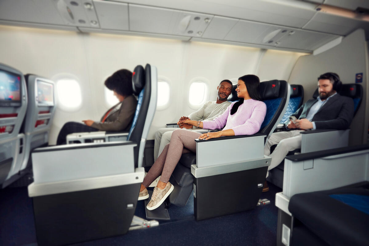 Customers flying in Delta Premium Select, available on all trans-Pacific and most trans-Atlantic and long-haul South American flights, will soon be treated to a refreshed and improved cabin experience, complementing the already popular, spacious seat design.