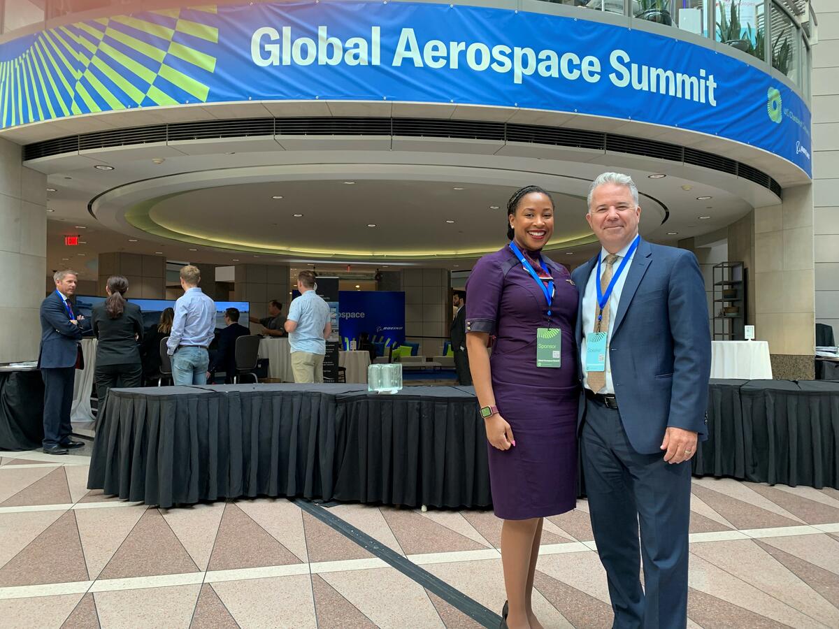 Capt. Patrick Burns and ATL-based FA Jenn McNeely, who helps represent our incredible flight attendants to policymakers in Washington, D.C.