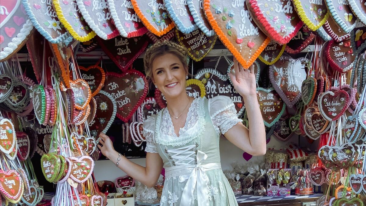 Delta Flight Attendant Sabrina Schaller suggests lebkuchenherzen as traditional keepsake and gift from Munich.