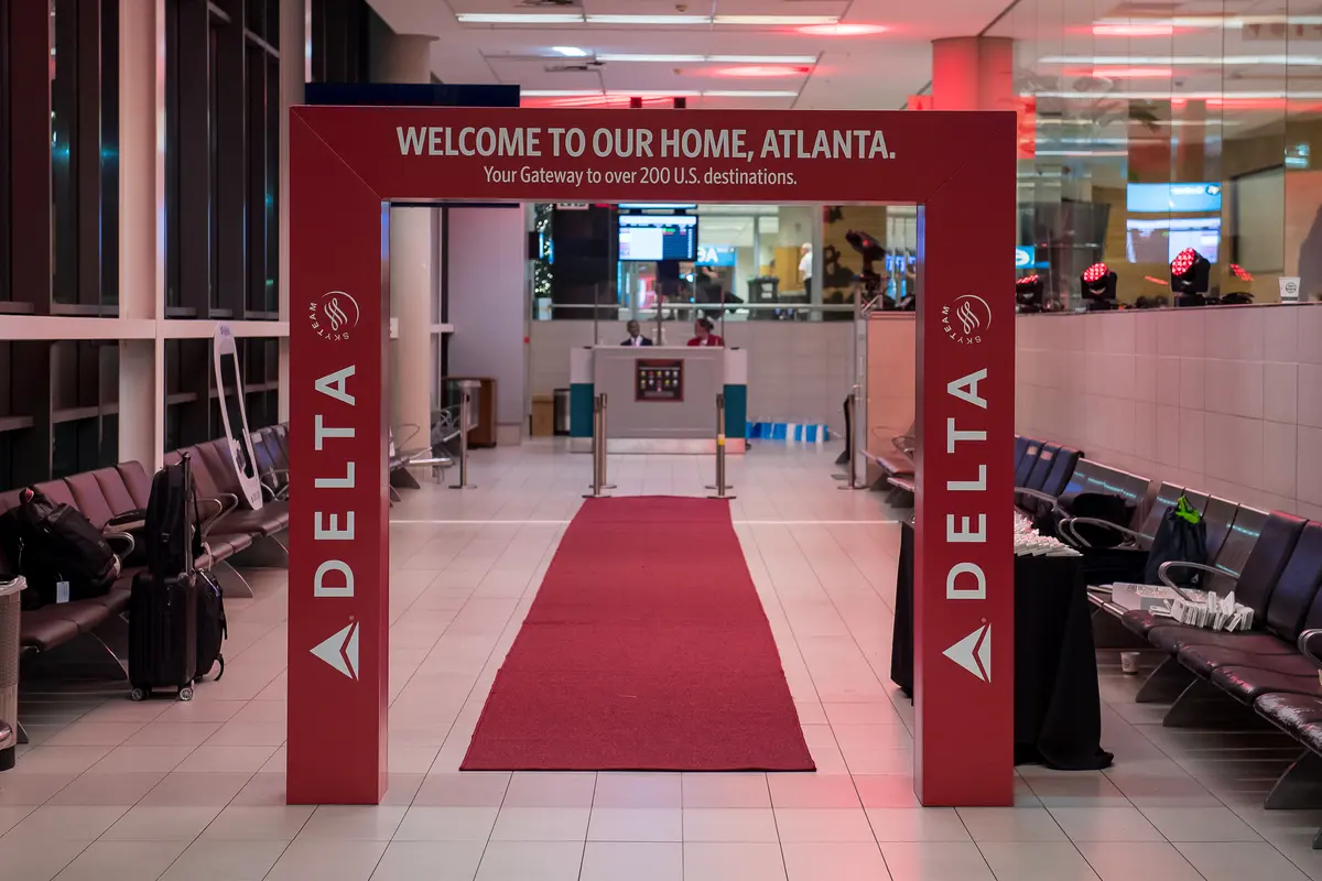 Delta's gate at Cape Town International Airport.