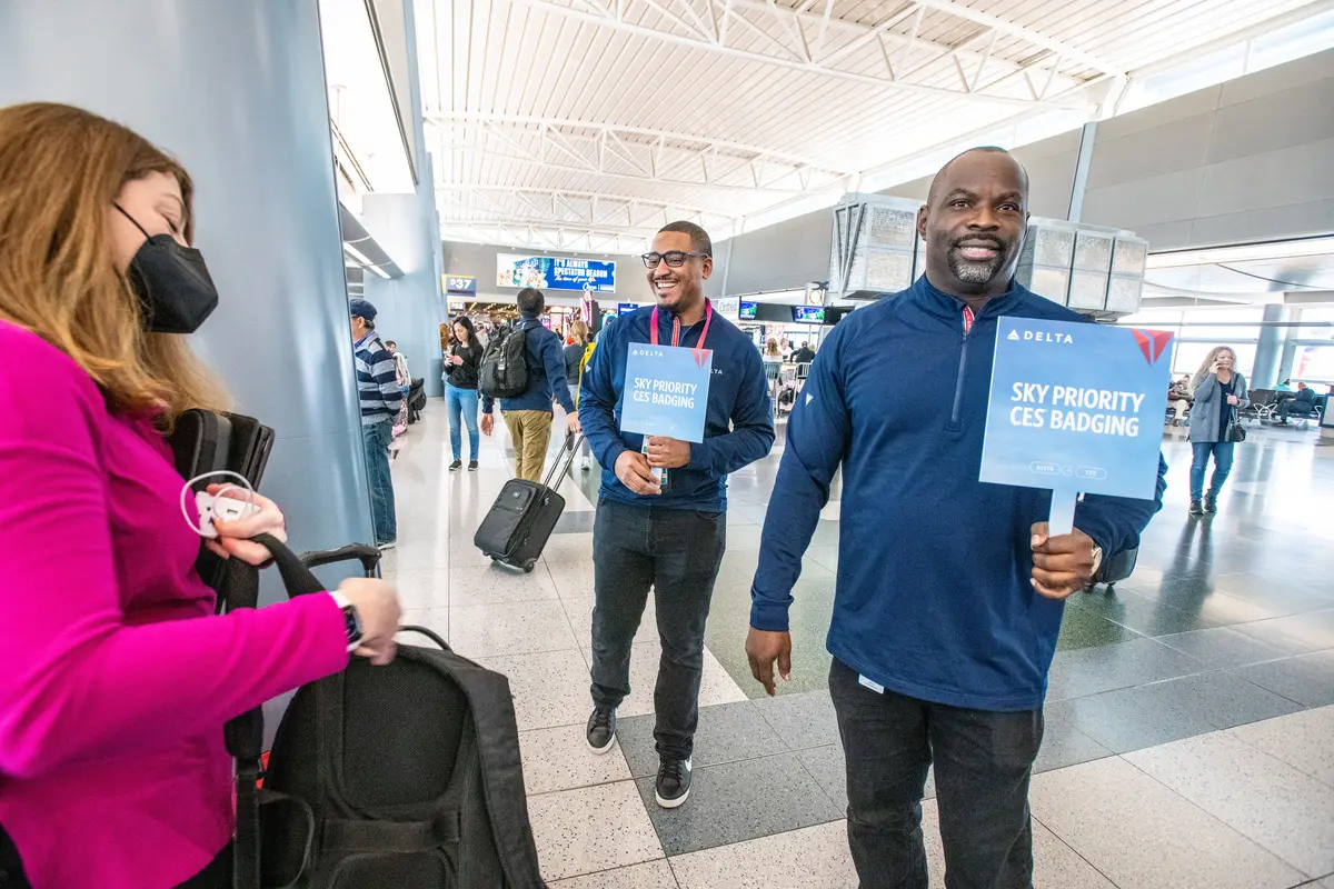 Delta Sky Priority customers were able to pick up their CES badges moments after arriving at Las Vegas' Harry Reid International Airport (LAS).