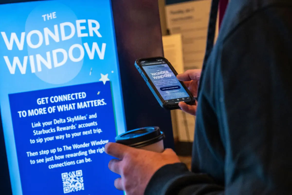 Delta SkyMiles® and Starbucks® Rewards came together at CES to give attendees more of what matters. Attendees experienced the interactive “Wonder Window” exhibit at ARIA for special giveaways.