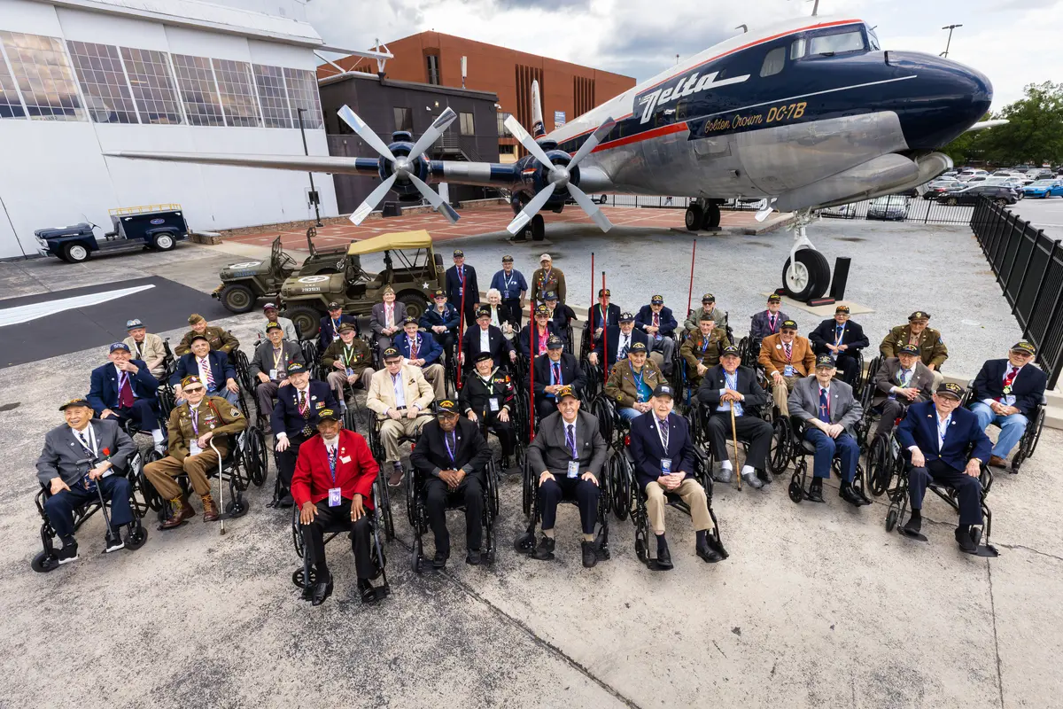 Delta hosted a special event Tuesday for World War II veterans, heard their rich stories, gave them a warm Delta welcome and bid them bon voyage before their charter departs for Deauville, Normandy.