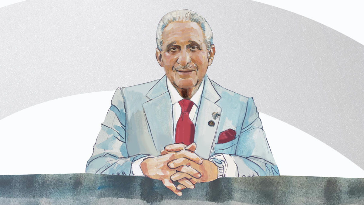 An illustration of Arthur M. Blank, renowned businessman and philanthropist.