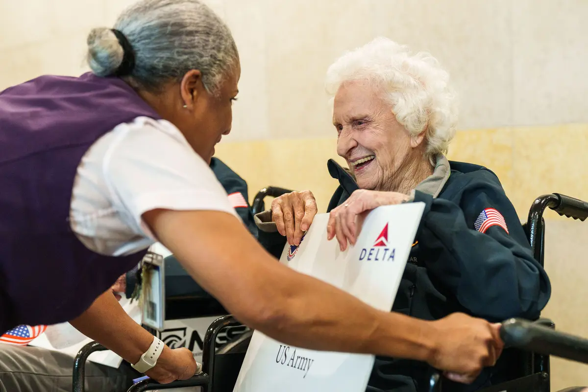 Lt2 Betty Rosevear is among the more than 40 WWII veterans being flown to Normandy, France for the 79th annual commemoration of the 1944 D-Day invasion.  