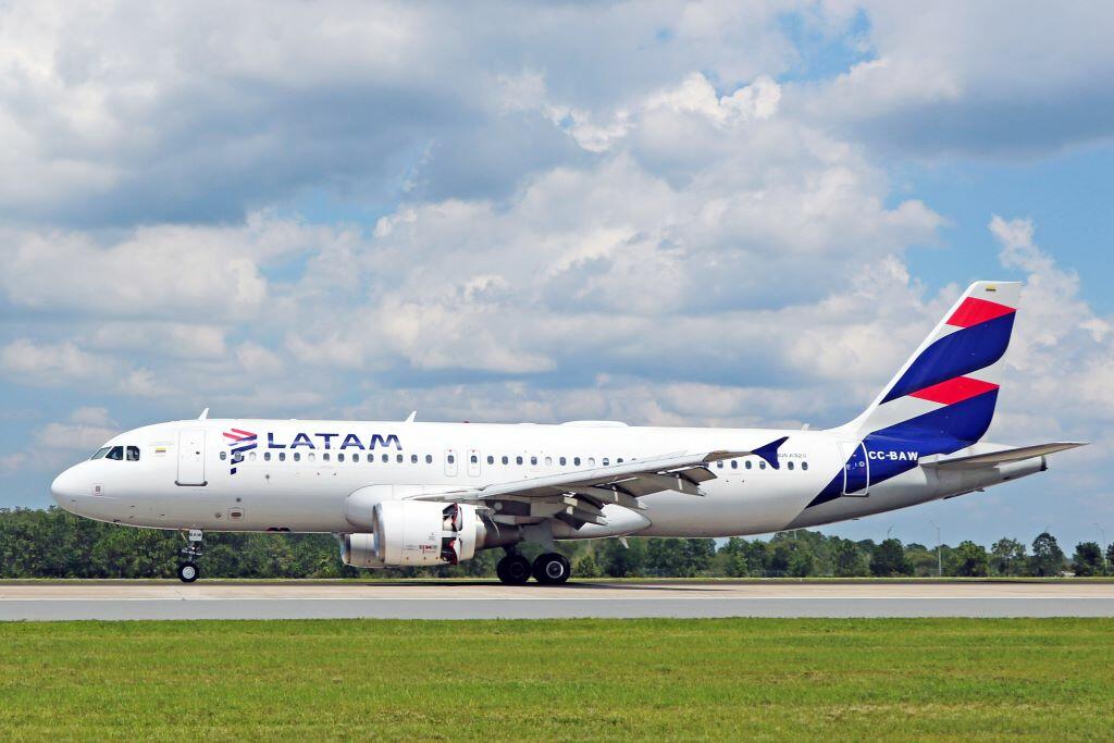 LATAM plane on the runway