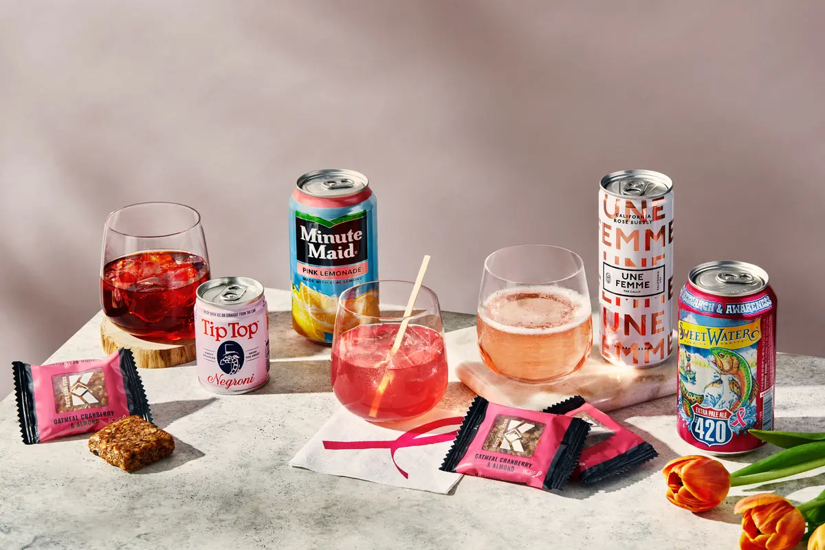 In-flight beverages and snacks available during Breast Cancer Awareness Month -- October. Delta raises money to support research through the Breast Cancer Research Foundation. Since the start of our partnership in 2005, Delta has raised $24.75M and funded 99 research projects.