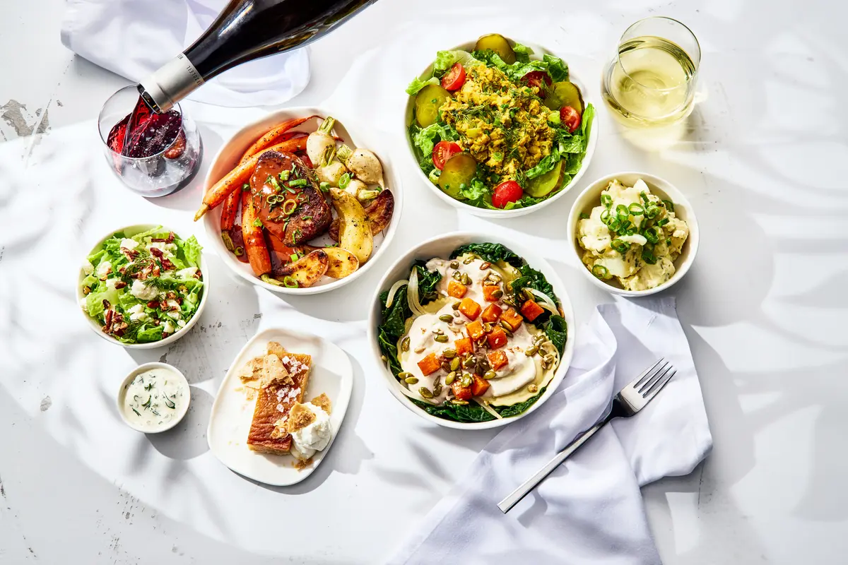 First class lunch and dinner