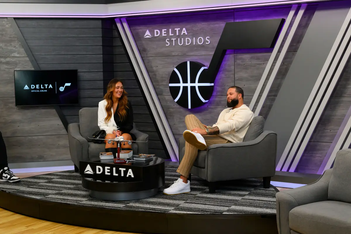 Delta and the Utah Jazz commemorated the official return of the Delta Center to Salt Lake City with a festive ribbon cutting ceremony and press conference on Thursday, Oct. 26, 2023. 