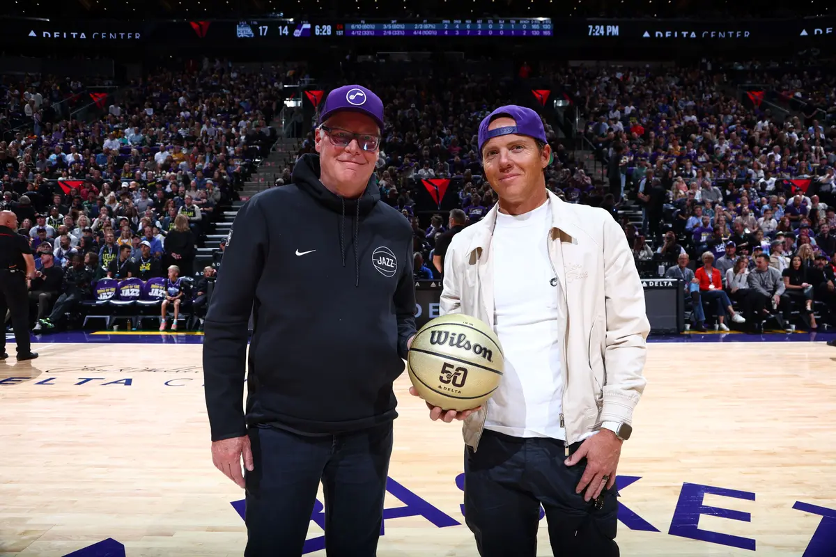 Delta and the Utah Jazz commemorated the official return of the Delta Center to Salt Lake City with a festive ribbon cutting ceremony and press conference on Thursday, Oct. 26, 2023. 