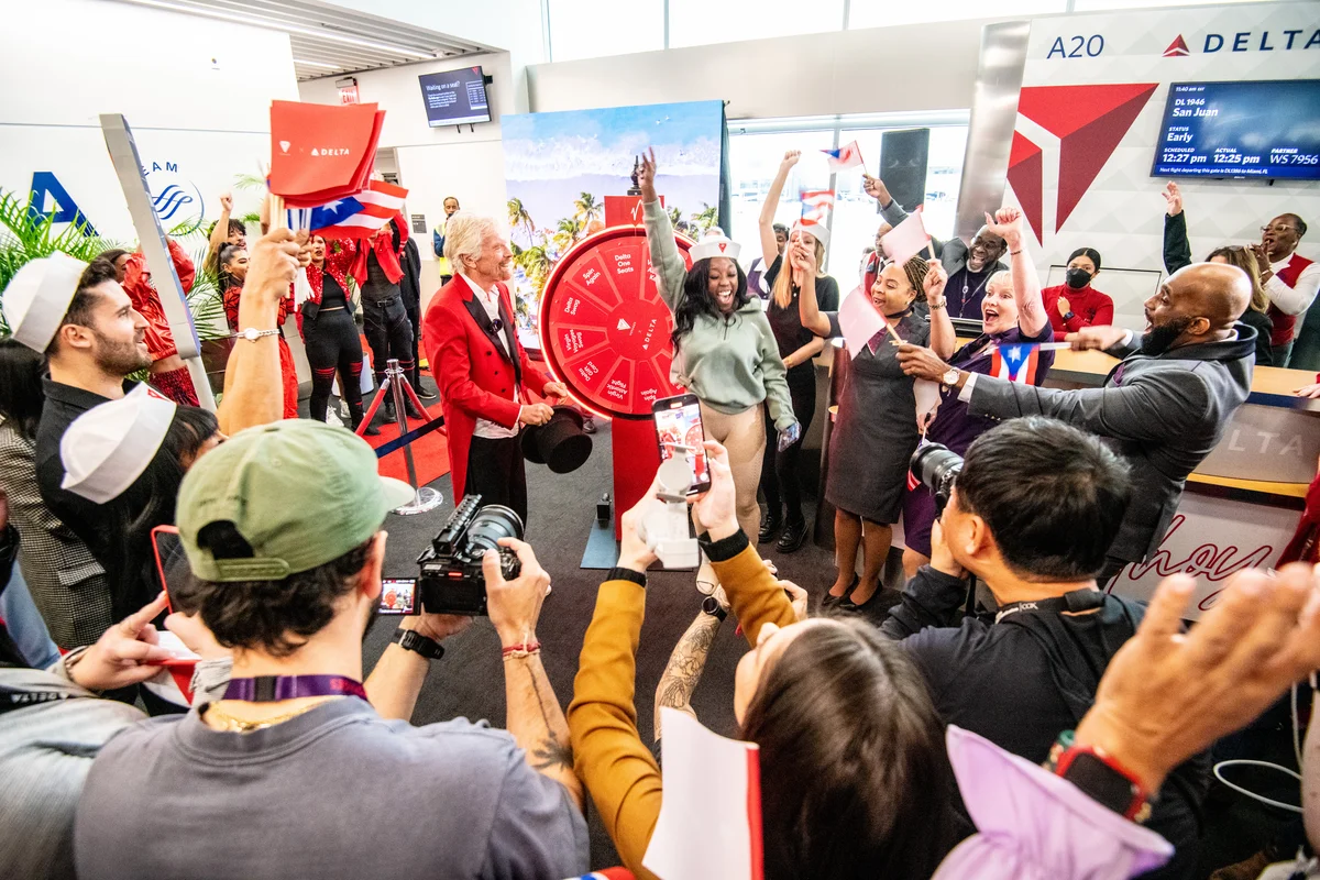 Virgin Voyages, the multi award-winning travel brand that was voted No. 1 in Condé Nast Traveler’s 2023 Readers’ Choice Awards, delighted customers on a recent Delta flight when Sir Richard Branson surprised them with a cruise vacation aboard his newest ship, Resilient Lady.