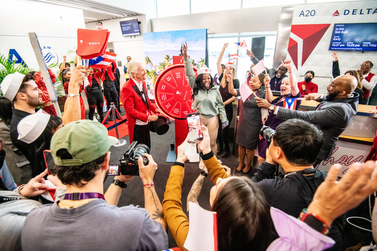 Virgin Voyages, the multi award-winning travel brand that was voted No. 1 in Condé Nast Traveler’s 2023 Readers’ Choice Awards, delighted customers on a recent Delta flight when Sir Richard Branson surprised them with a cruise vacation aboard his newest ship, Resilient Lady.