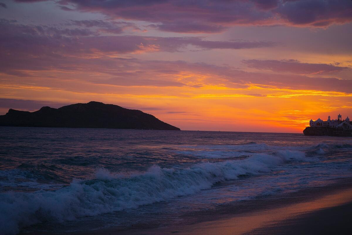 A beach in Mazatlán, Mexico