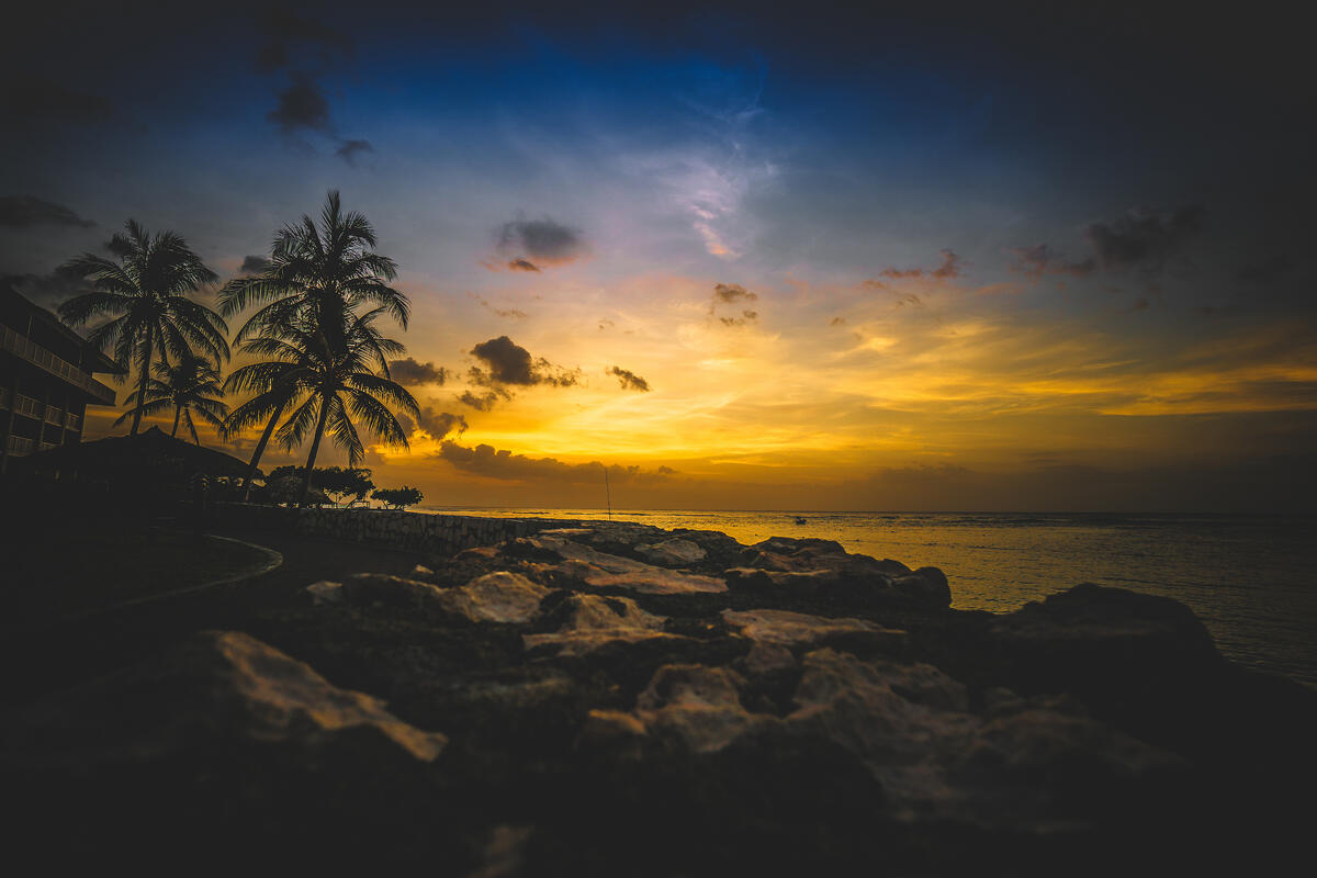 Montego Bay at sunset.