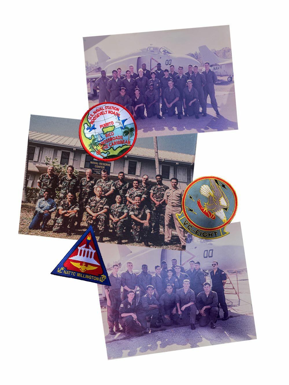 Delta employee Zaury Trinidad-Durden’s military experience, in photos. Patches she earned are also on display.