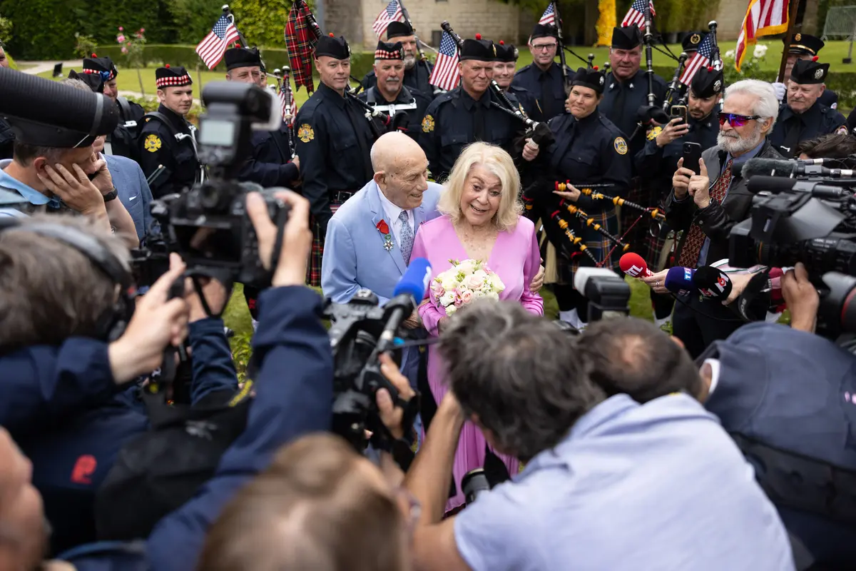 On June 8, WWII Veterans were welcomed to Utah Beach by the Mayor of Saint Marie du Mont., and members of the Delta family had the honor of attending the wedding of 100-year-old WWII Veteran Harold Terens and his now-wife, 96-year-old Jeanne Swerlin.
