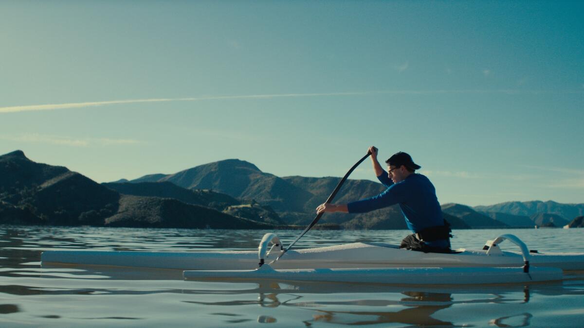 A still from the "Going Somewhere" spot in Delta's campaigns for Paris 2024.