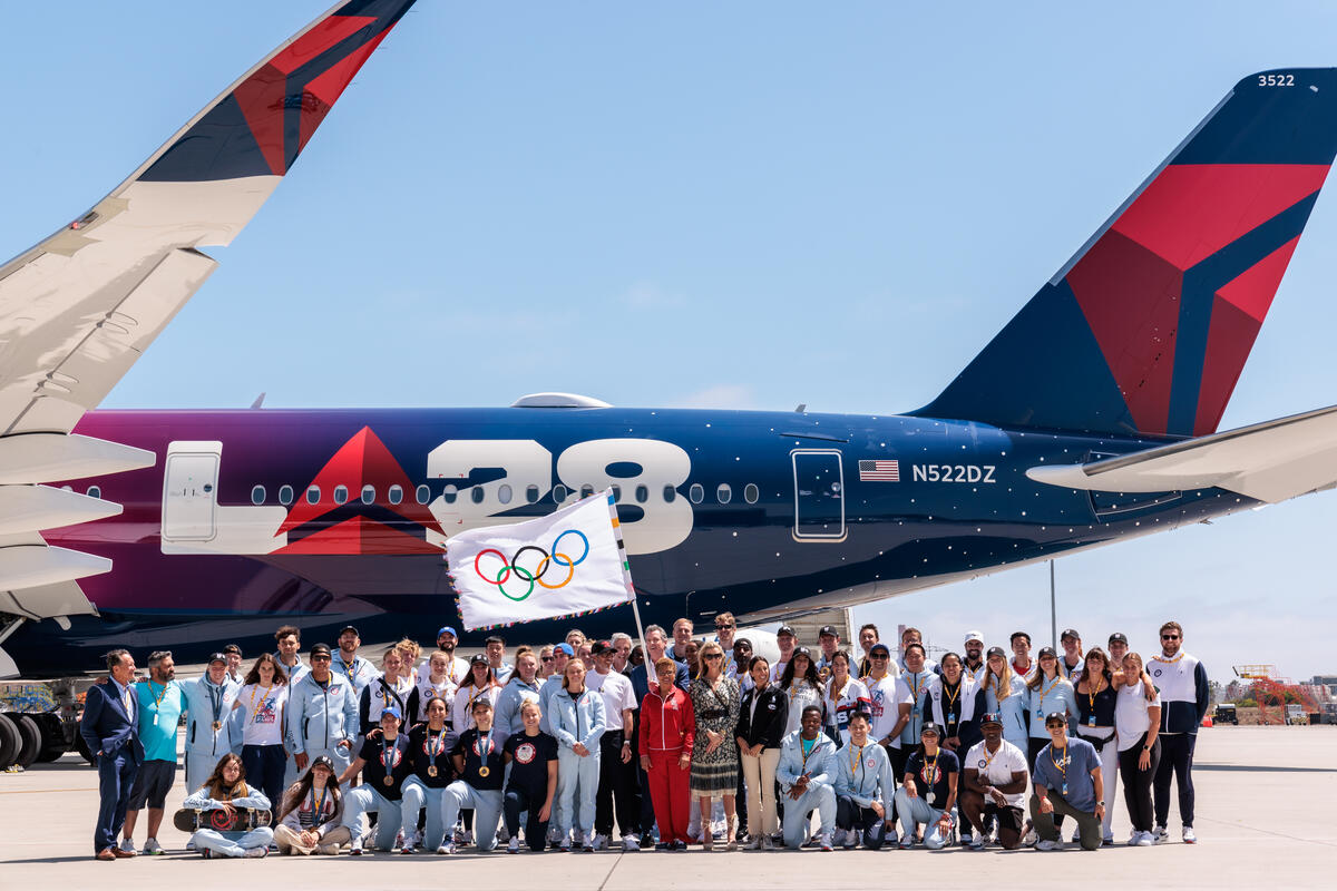 Following the Closing Ceremony of the Olympic Games Paris 2024, Delta carried the Olympic Flag from Paris to Los Angeles on its custom LA28 livery for the official Olympic Flag Flight – signifying the Games’ return to the United States in 2028 for the first time since the 2002 Salt Lake Olympic and Paralympic Games.