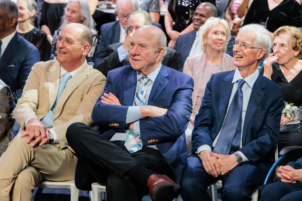 Former Delta CEOs Ron Allen, Leo Mullin and Richard Anderson attend the Delta Centennial Gala.