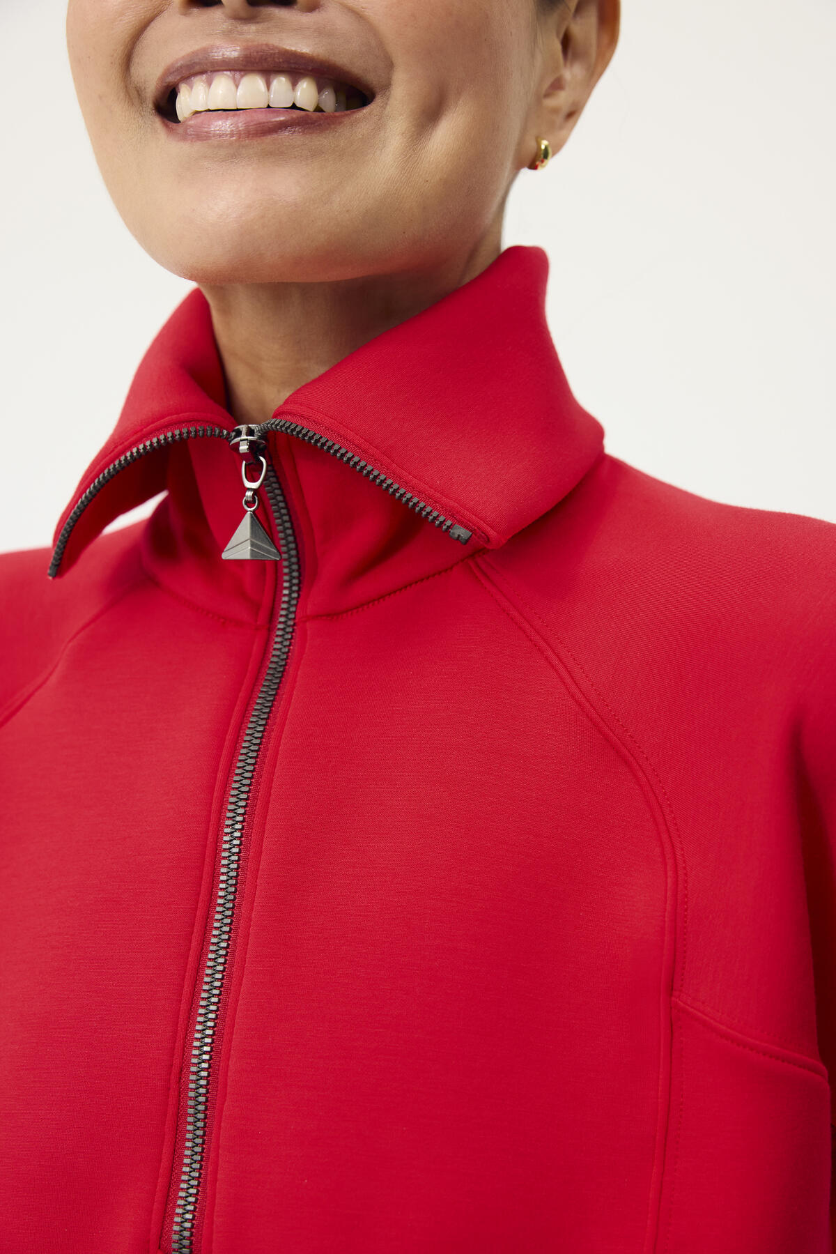 Red Spanx for Delta half zip with Centennial zipper pull