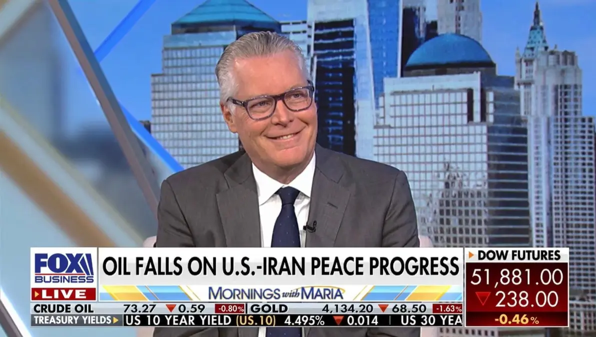 Screenshot of Ed Bastian on Fox Business newscast