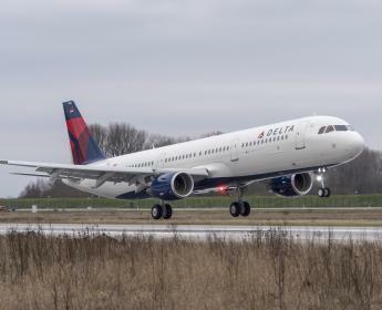 A321 departing