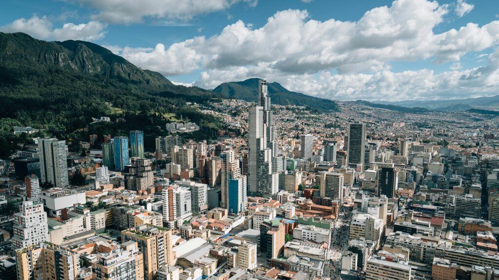 Skyline of downtown Bogota, Columbia