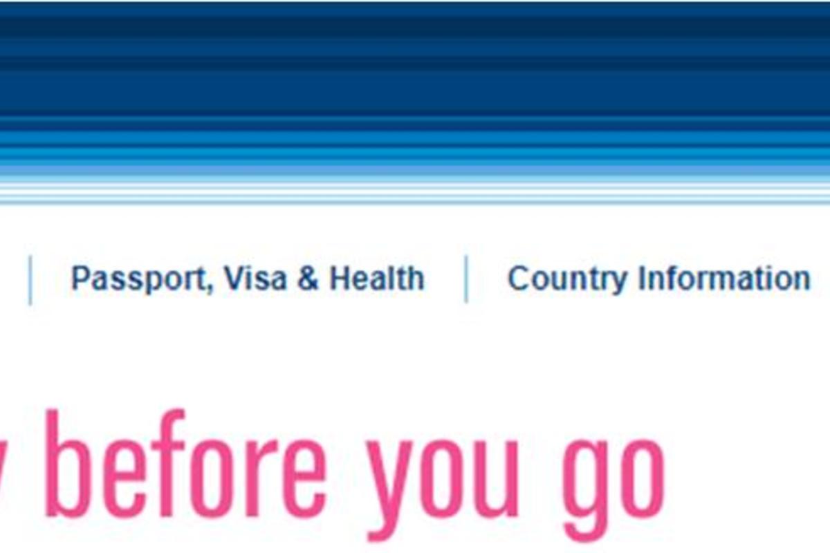 Screenshot of IATA Website homepage