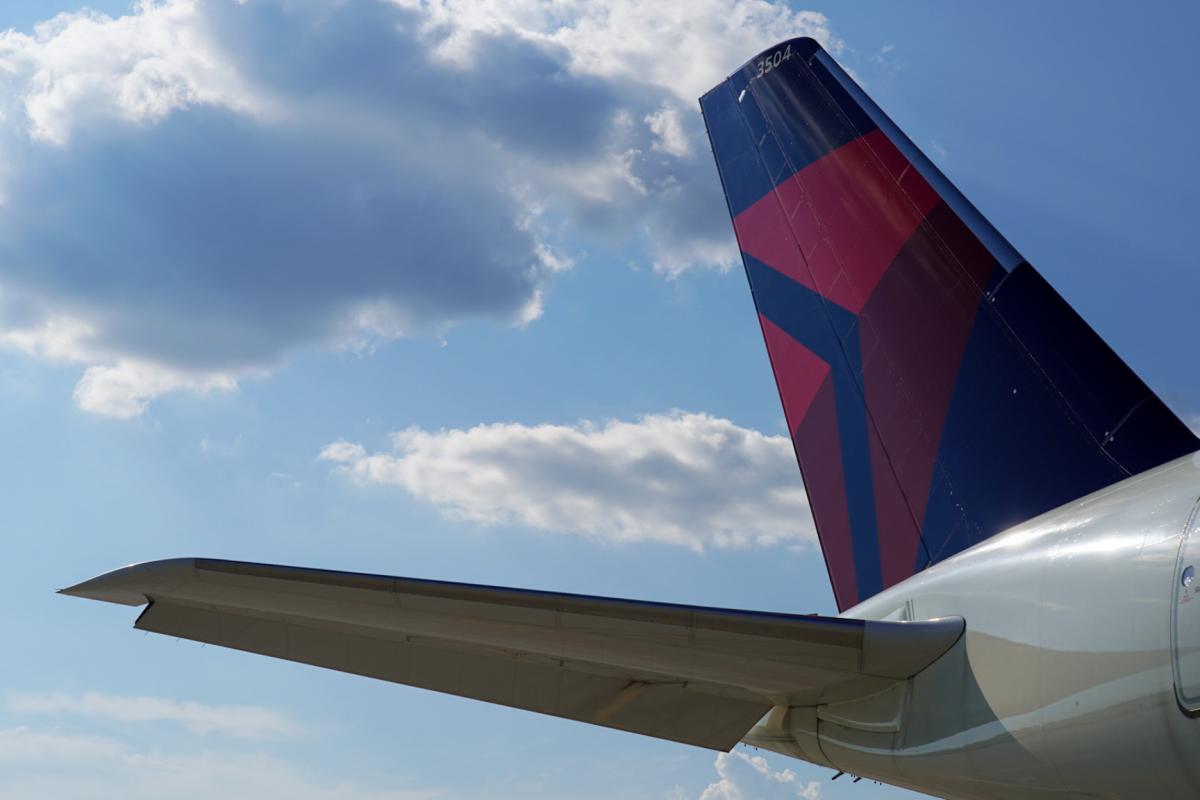 Delta Air Lines A350 tail.