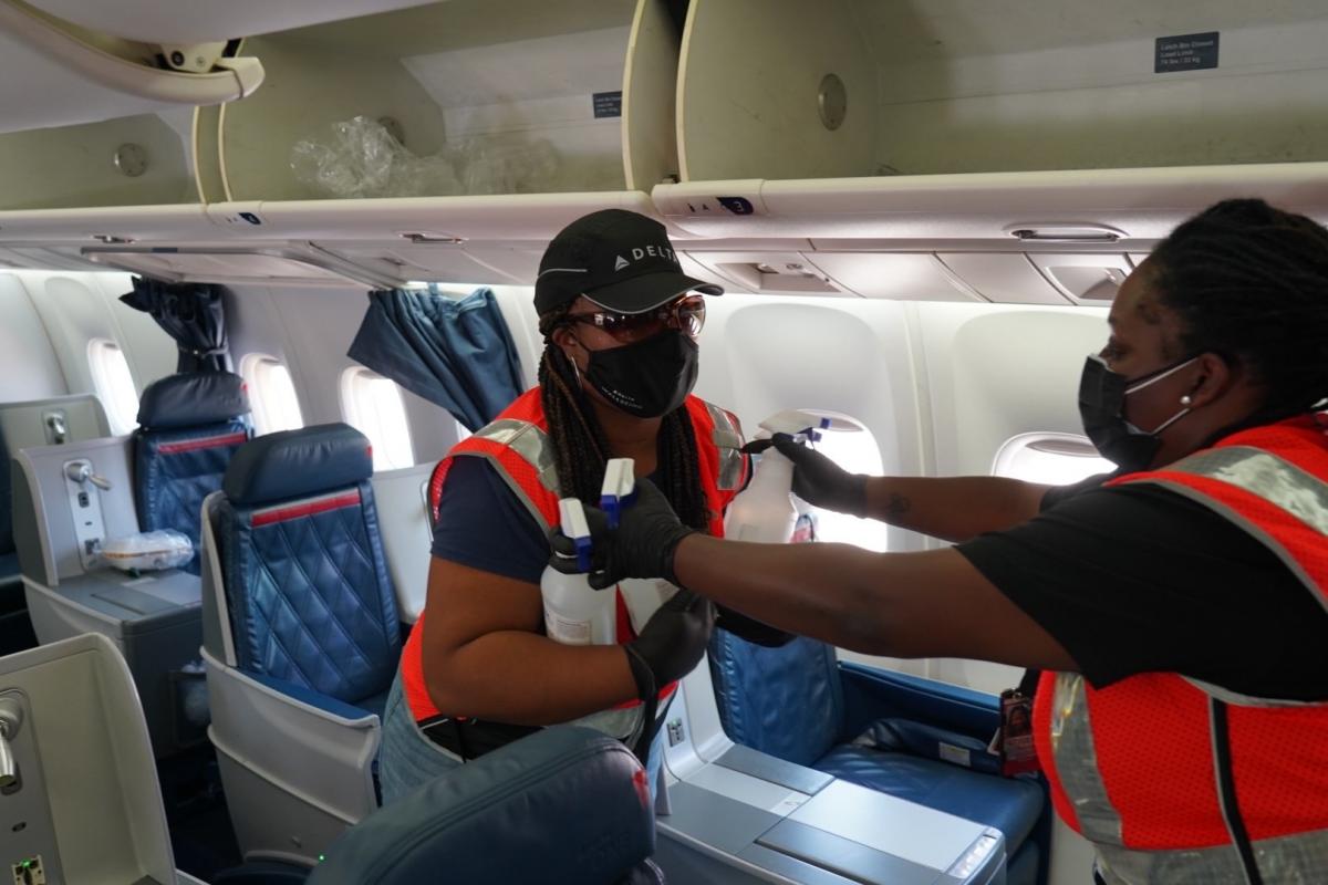 Clean Teams prep planes for Afghanistan evacuees