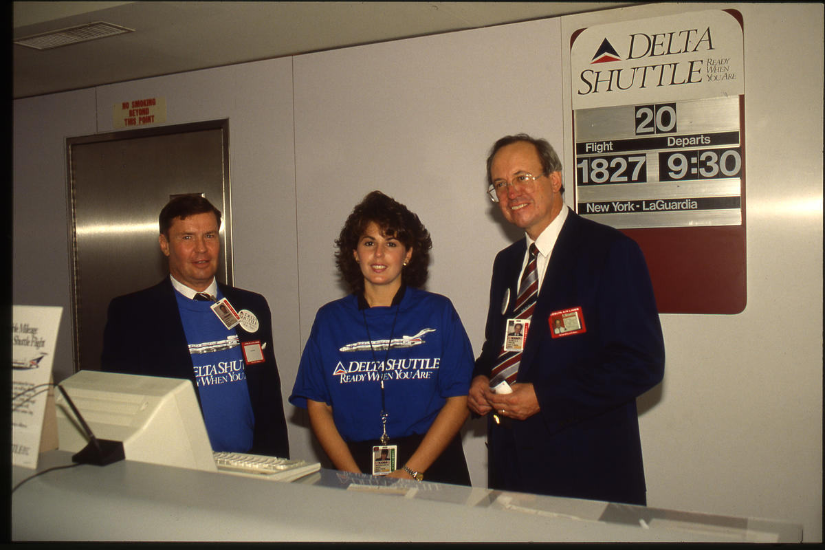 Gate crew for the first flight of the Delta Shuttle, Sept 1, 1991