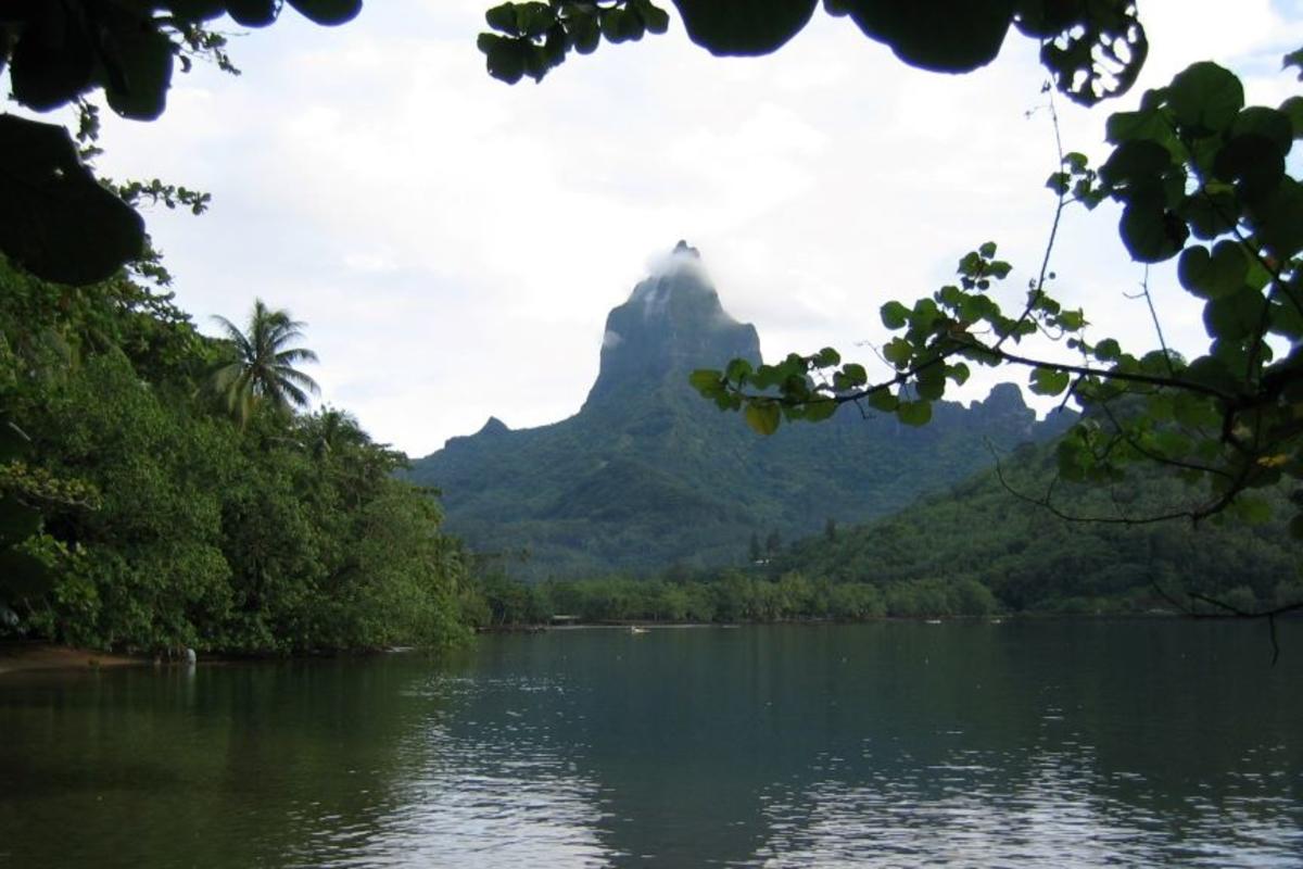 Scenic picture of Tahiti landscape.