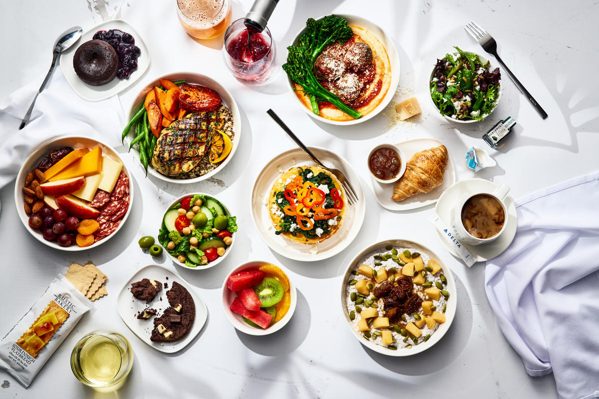 A restaurant experience at cruising altitude New food and beverages