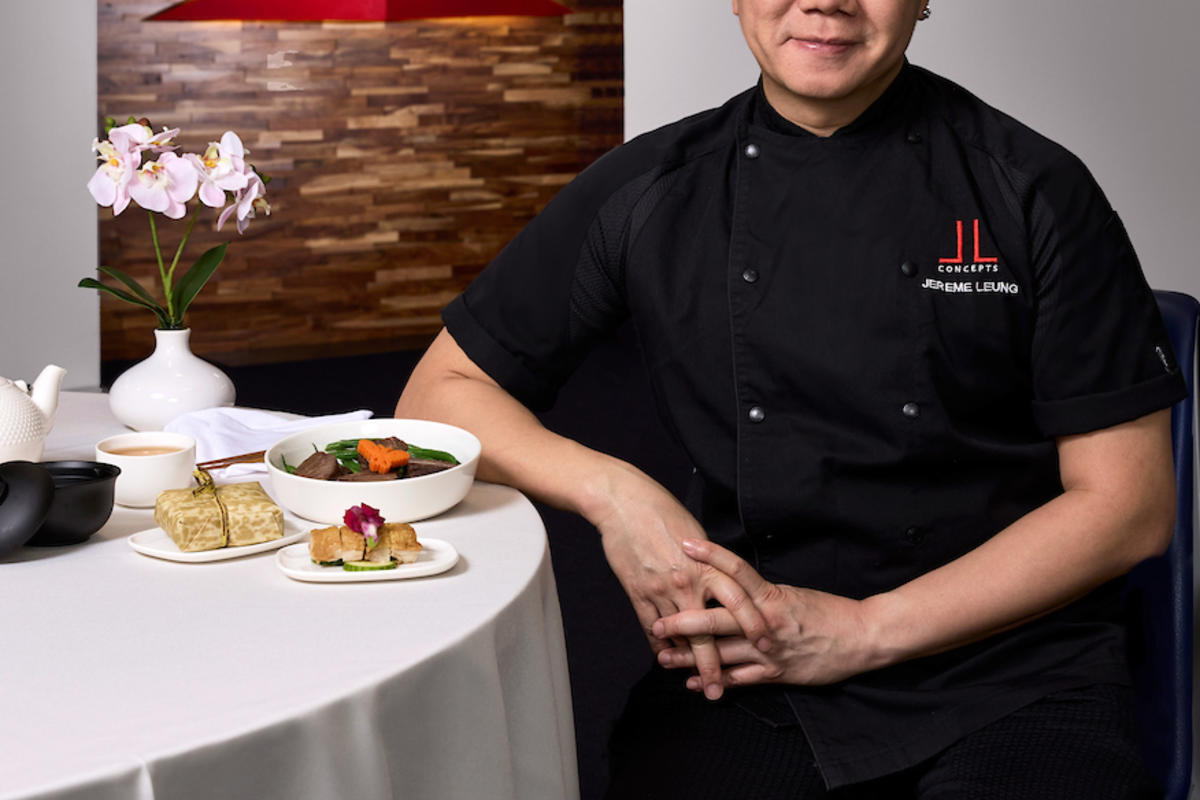 Global restaurateur and pioneering chef Jereme Leung stands in front of the Delta widget.