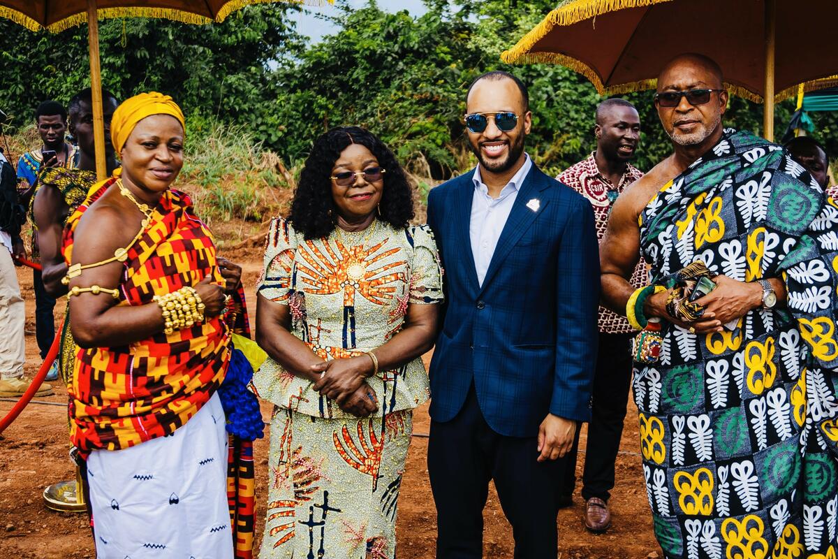 Ralph Albus, Director of Global Communications, joins Dr. Beatrice Wiafe-Addai, President of Breast Care International, and others at the Walk for the Cure event in Accra.