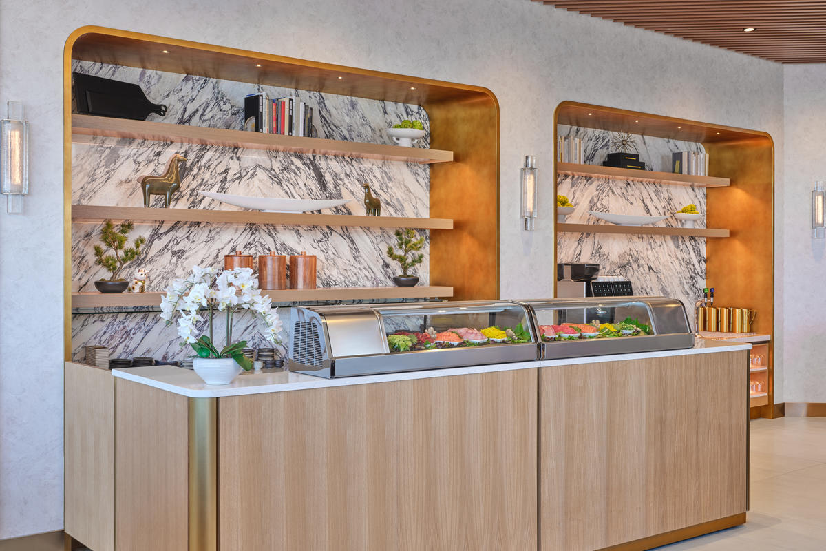 The year-round sushi bar - an LAX exclusive - will be available to LAX Delta One Lounge guests