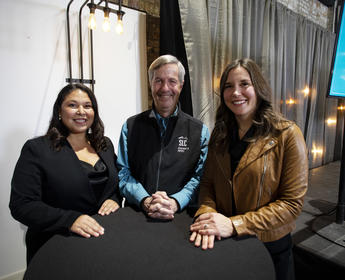 Left to Right: Sarah Gonzales, Director of State & Local Government Affairs, Delta; Bill Wyatt, Executive Director, Salt Lake City Department of Airports; Mayor Erin Mendenhall, Salt Lake City
