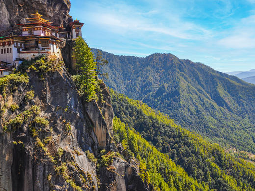 Paro Taksang was built on a mountain cliff in Buhtan. It is also known as the Taktsang Palphug Monastery or the Tiger's Nest.