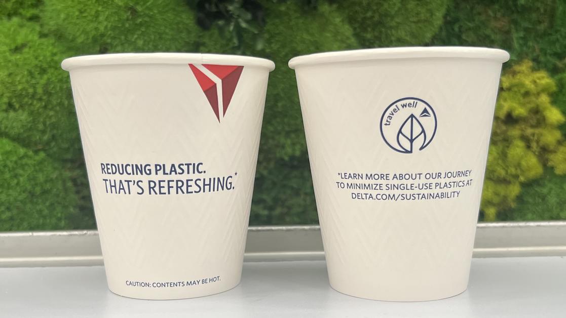Sustainable science: How Delta is eliminating 7M pounds of single-use  plastic on board with new paper cups