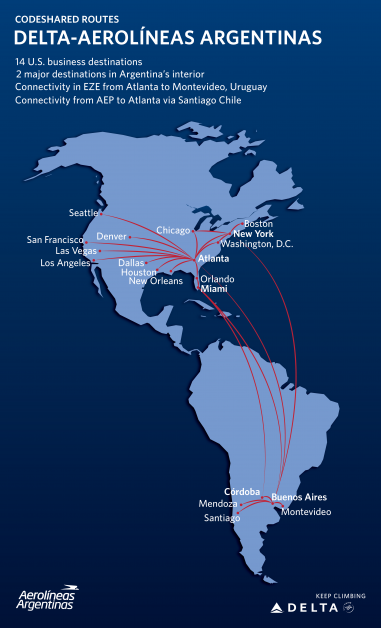 Aerolineas Argentinas Flight Map Delta, Aerolíneas Argentinas Partnership Launches | Delta News Hub