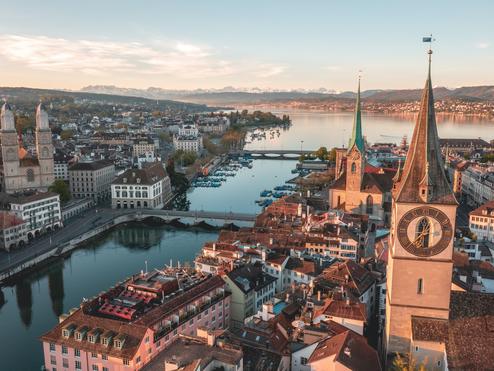 Scenic view of Zurich, Switzerland
